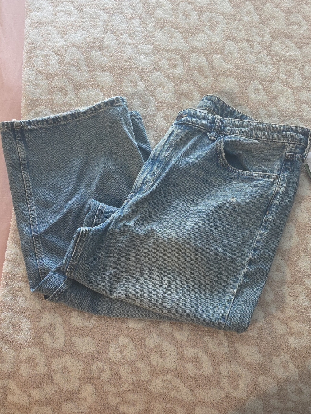 H&M Light High Waist Blue Denim Jeans Sz 16